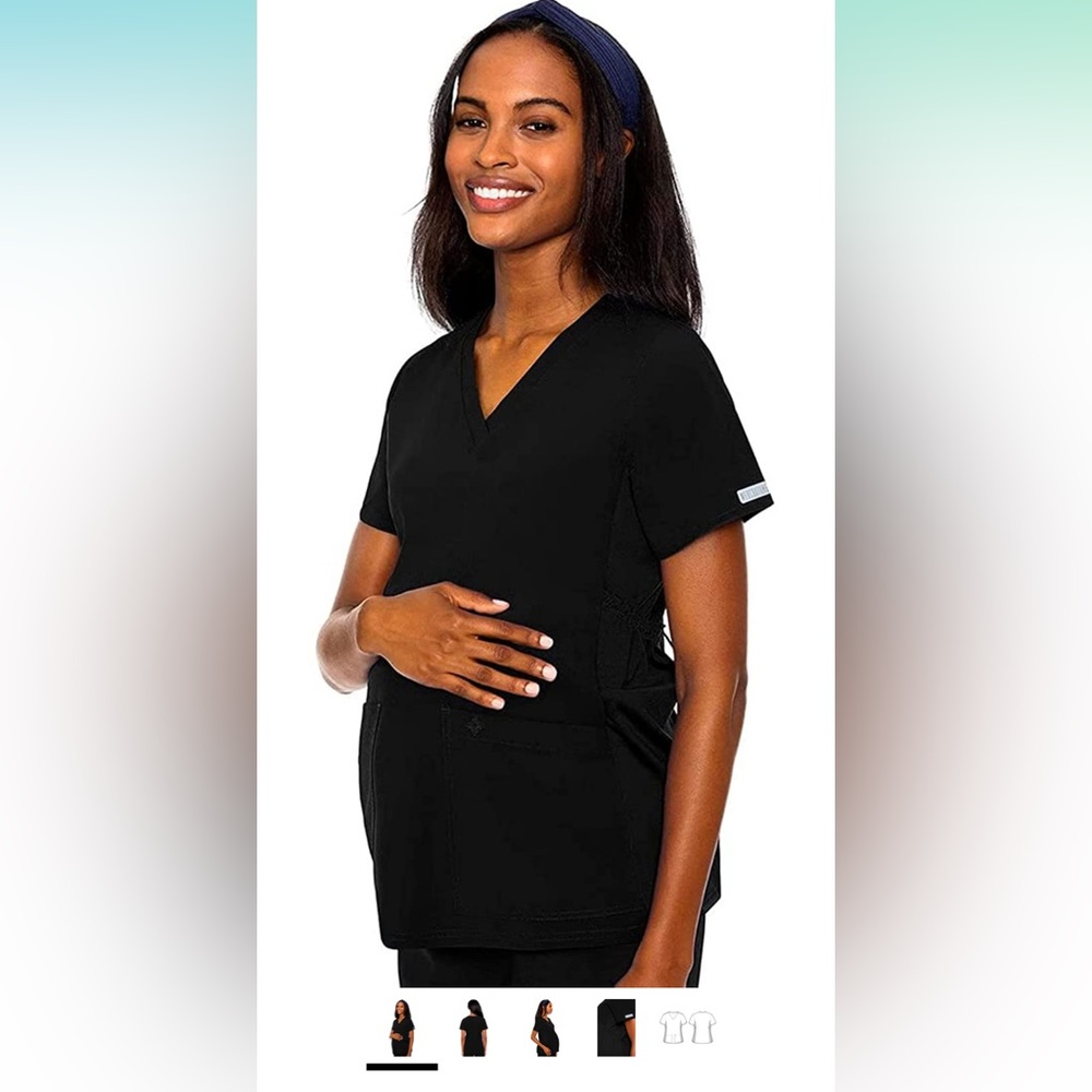 MedCouture Womens Maternity Scrub Top